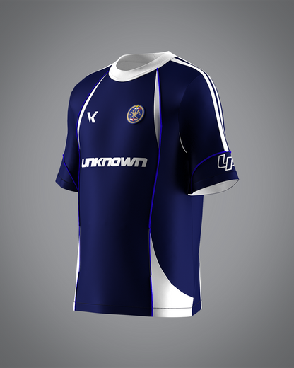 VRUNK X UNKNOWN - FOOTBALL TEE BLUE